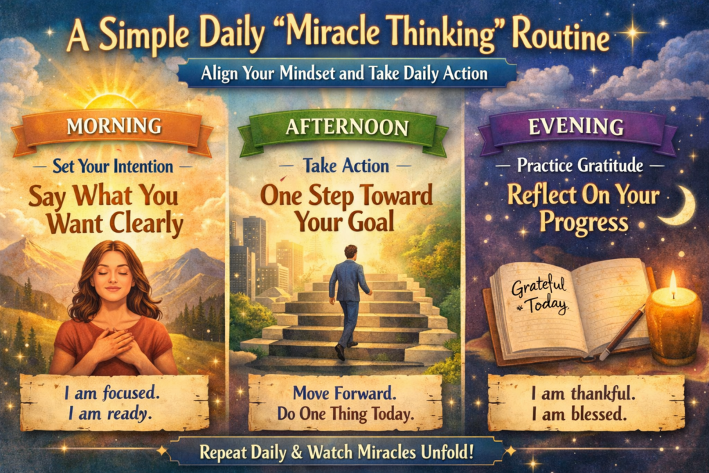 a simple daily “miracle thinking” routine